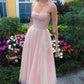 Spaghetti Straps Sequins Pink Tea Length Prom Dresses, Shiny Sequins Pink Homecoming Dresses, Pink Formal Evening Dresses nv1513