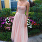 Spaghetti Straps Sequins Pink Tea Length Prom Dresses, Shiny Sequins Pink Homecoming Dresses, Pink Formal Evening Dresses nv1513