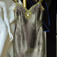 🌿Moss Green Short Satin Beaded Homecoming Dress Birthday Dress nv5141