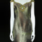 🌿Moss Green Short Satin Beaded Homecoming Dress Birthday Dress nv5141