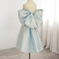 Blue sweetheart neck satin homecoming dress prom dress evening dress party dress nv1854