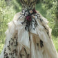 Robe de bal légère style bohème rétro, broderie champagne et vigne noire, sans bretelles, traîne - Robe d'invitée pour un mariage en extérieur dans un jardin NV6340