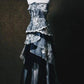 Robe de soirée vintage exquise en dentelle longue et tulle NV6610