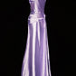 Robe de soirée longue vintage en satin violet NV6607