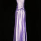 Robe de soirée longue vintage en satin violet NV6607