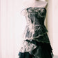 Robe de soirée vintage exquise en dentelle longue et tulle NV6610
