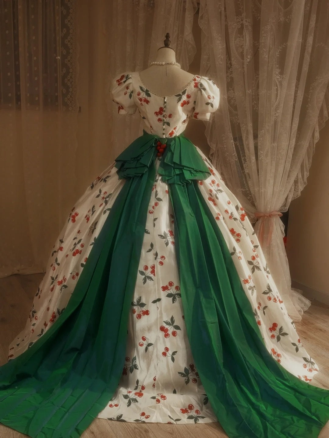 NiceVestidos--Vintage Dress Girl Princess Dress Satin Tulle 16 Years Old Dress NV5855