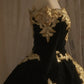 NiceVestidos--Vintage Dress, Golden, Superb, Top-Grade, Gorgeous, Hand-Embroidered, Heavily Beaded Dress, Romantic Fantasy, Baroque Period, Magnificent Wedding Dress, Ball Gown NV5854