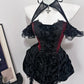 Red Black Vintage Elegant Delicate Lace Short Homecoming Dress Prom Dress Evening Dress Birthday Party Dress Prom Dress nv4052
