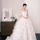 3D Floral Sweetheart Ballgown Wedding Dress Strapless Bridal Gown  NV7262