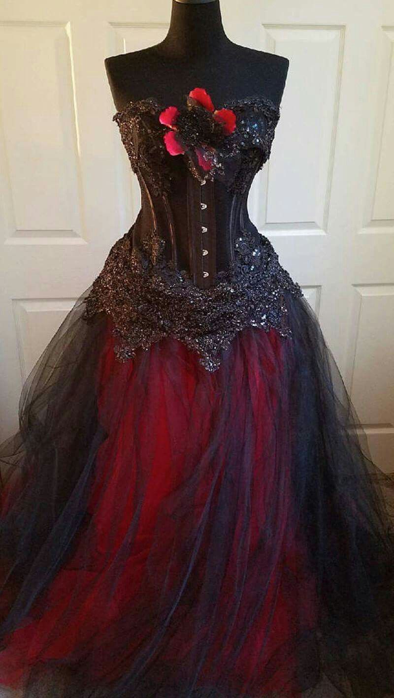 Robe rétro longue à bretelles spaghetti et manches en tulle noir, dégradé bordeaux et perles NV6231