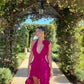 Pink Fashion Elegant Chiffon Short Ruffle Holiday Party Dress nv3877