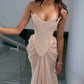 Strapless A-line Pink Ball Gown Mermaid Evening Prom Dress  nv1743
