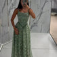 NiceVestidos--Green exquisite floral beaded sequined sparkling long prom dress ball gown NV5840
