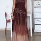 NiceVestidos--Black/Brown Gradient Retro Exquisite Floral Beading Fashionablend Elegant Chiffon Long Prom Dress Graduation Dress NV5853