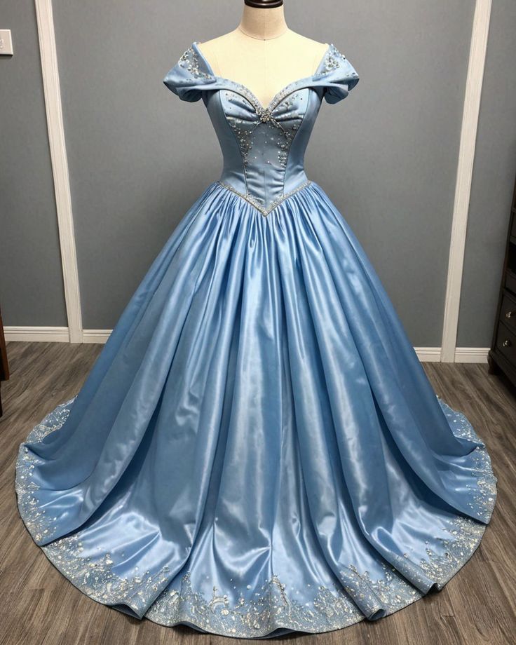 Robe de bal longue à sequins bleu clair, épaules dénudées : encolure en forme de cœur, taille cintrée, style féerique NV6430
