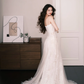 Square Neck Spaghetti Strap Embroidery A Line Wedding Dress Bridal Gown  NV7271