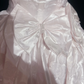 Off Shoulder Pale Pink Vintage Tea Length Prom Dress Jacquard Satin Puff Sleeve Floral Pattern A-Line Formal Gown  NV6900