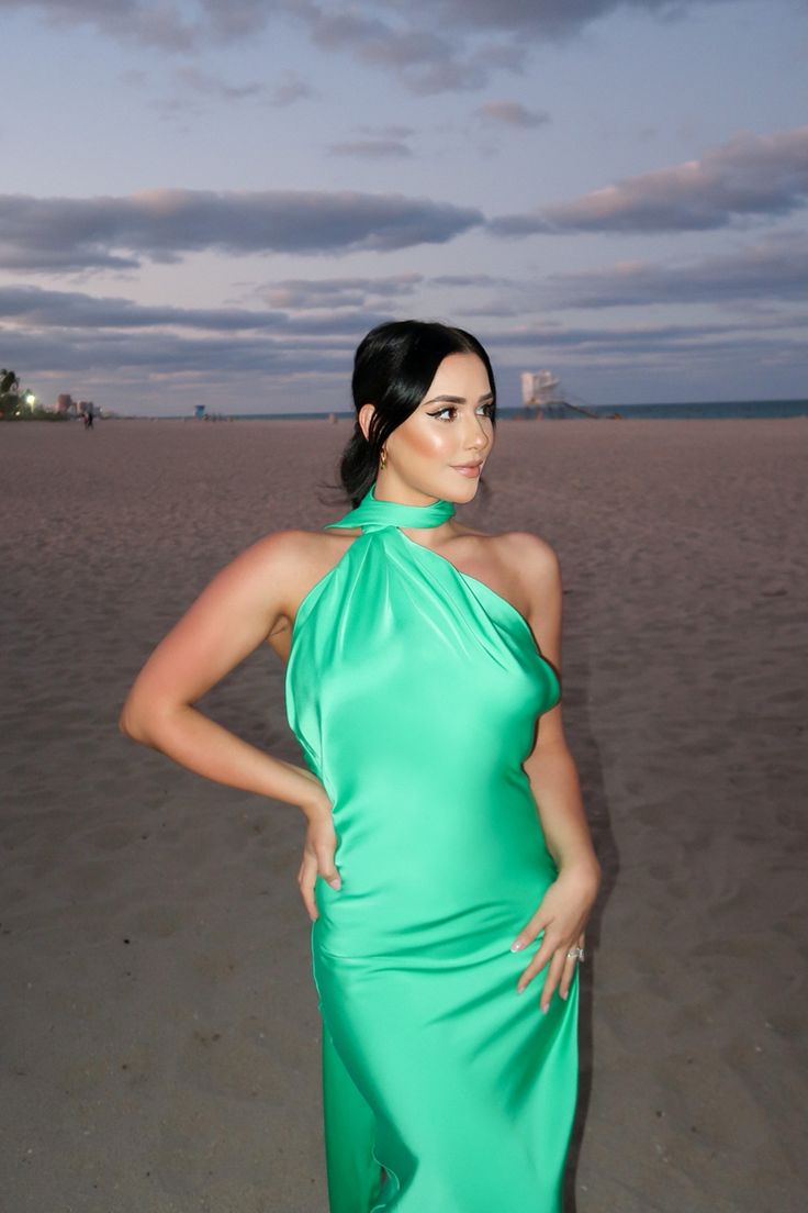 Green Simple Fashionable Elegant Long Satin Prom Dress Evening Dress Prom Dress Wedding Guest Party Dress nv3938