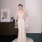 Sweetheart Lace Mermaid Wedding Dress Strapless Bridal Gown  NV7273