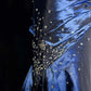 Navy Blue Gorgeous Vintage Exquisite Beading Long Sleeveless Mermaid Satin Long Ball Gown Evening Dress nv3572