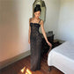 Sexy Slim Fit Suspender Dress See-through Ball Gown One-shoulder Suspender Dress Lace Evening Dress nv1757