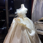 Strapless 3D Butterfly Jacquard Ball Gown, Long Train Wedding Bridal Dress  NV7100