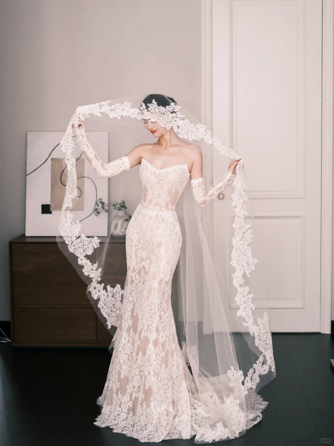 Lace Mermaid Wedding Dress Sweetheart Strapless Bridal Gown  NV7265