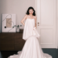 White Strapless Bubble Cloud Mermaid Wedding Dress  NV7227