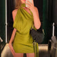 Green backless mini homecoming dress prom dress cocktail dress nv1810