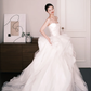 Strapless Tiered Ruffle Tulle Wedding Dress Bridal Gown  NV7269