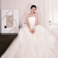 Strapless Satin Tulle Ball Gown Wedding Dress  NV7312