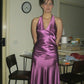 Purple Fashion Elegant V-neck Spaghetti Straps Long Slim Fit Satin Party Ball Gown Evening Dress Prom Dress nv3934