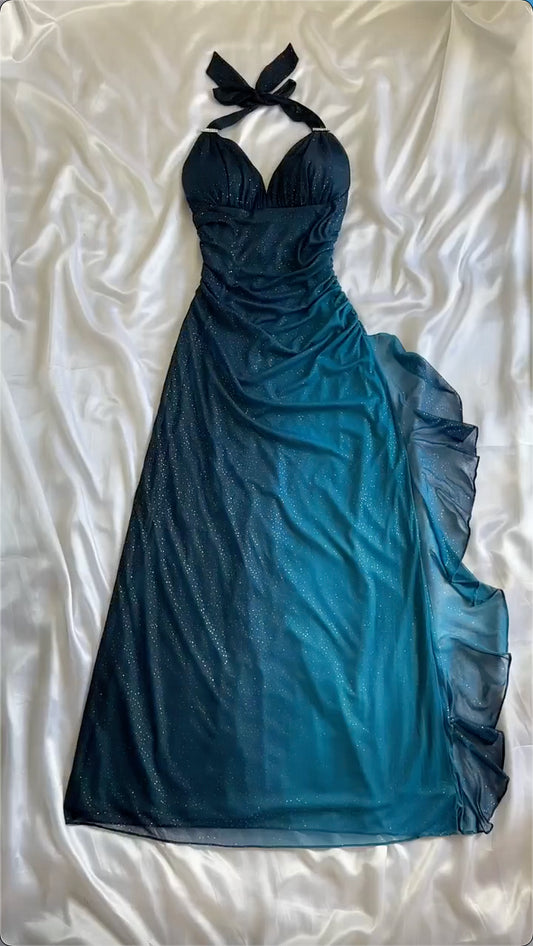 Burgundy shiny gradient fashion sling long tulle long prom dress evening dress party dress nv3575