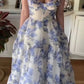 Beautiful floral chiffon elegant long prom dress evening gown party dress nv37