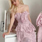 Pink Fashion Elegant Exquisite Lace Long Prom Dress Evening Dress Party Dress nv3524