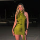 Green backless mini homecoming dress prom dress cocktail dress nv1810