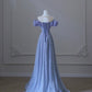 Light Purple Shiny Elegant Sweetheart Neck Long Tulle Sequin Ball Gown Evening Dress Party Dress nv3782