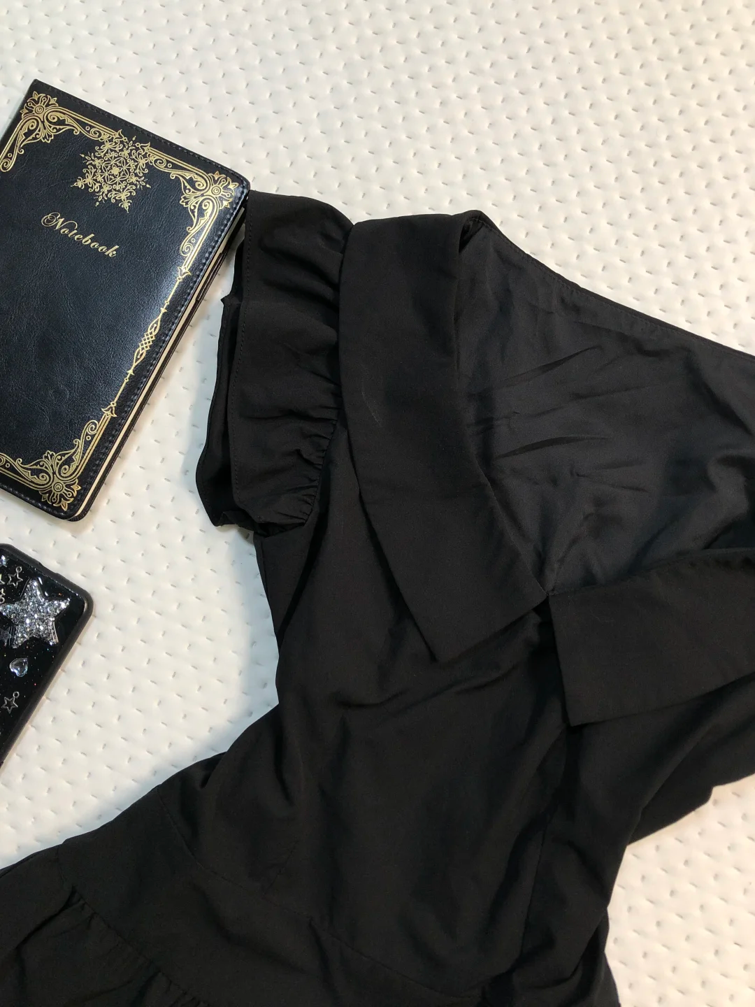 Black Short Homecoming Dress Lapel V Neck Flutter Sleeve A-Line Lace Hem Vintage Cocktail Gown  NV6920