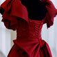 Red Fashion Elegant long satin prom dresses evening dress Party Dress nv3414