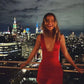 Red Deep V Neck Short Prom Dress Homecoming Dress Party Dress nv2264