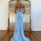 Mermaid Sweetheart Sleeveless Long Prom Dresses, Lace Evening Dresses nv1440