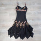 NiceVestidos - Robe de soirée courte/mi-longue à imprimé floral noir nv5461
