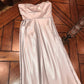 Silver Fashion Elegant Off Shoulder Long Satin Formal Prom Dress Evening Gown Party Dress nv3650