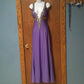 Purple vintage fashion V-neck cross straps long satin elegant prom dress, evening dress, party dress nv3710