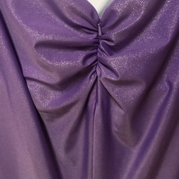 Purple vintage fashion V-neck cross straps long satin elegant prom dress, evening dress, party dress nv3710