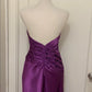 Purple Vintage Fashion Simple Long Satin Formal Party Dress Prom Dress Evening Gown nv3622