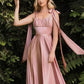 Pink/Yellow Fashion Elegant Off Shoulder Sleeveless A-Line Long Satin Ball Gown Evening Dress Birthday Party Dress Prom Dress Graduation Dress Bridesmaid Dress nv4006