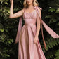 Pink/Yellow Fashion Elegant Off Shoulder Sleeveless A-Line Long Satin Ball Gown Evening Dress Birthday Party Dress Prom Dress Graduation Dress Bridesmaid Dress nv4006