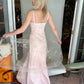 Pink Shiny Fashion Exquisite Beading Long Satin Ball Gown Tulle Evening Dress Party Dress Prom Dress nv3750